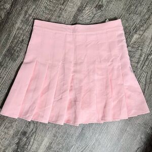 Pink Pleated Skirt